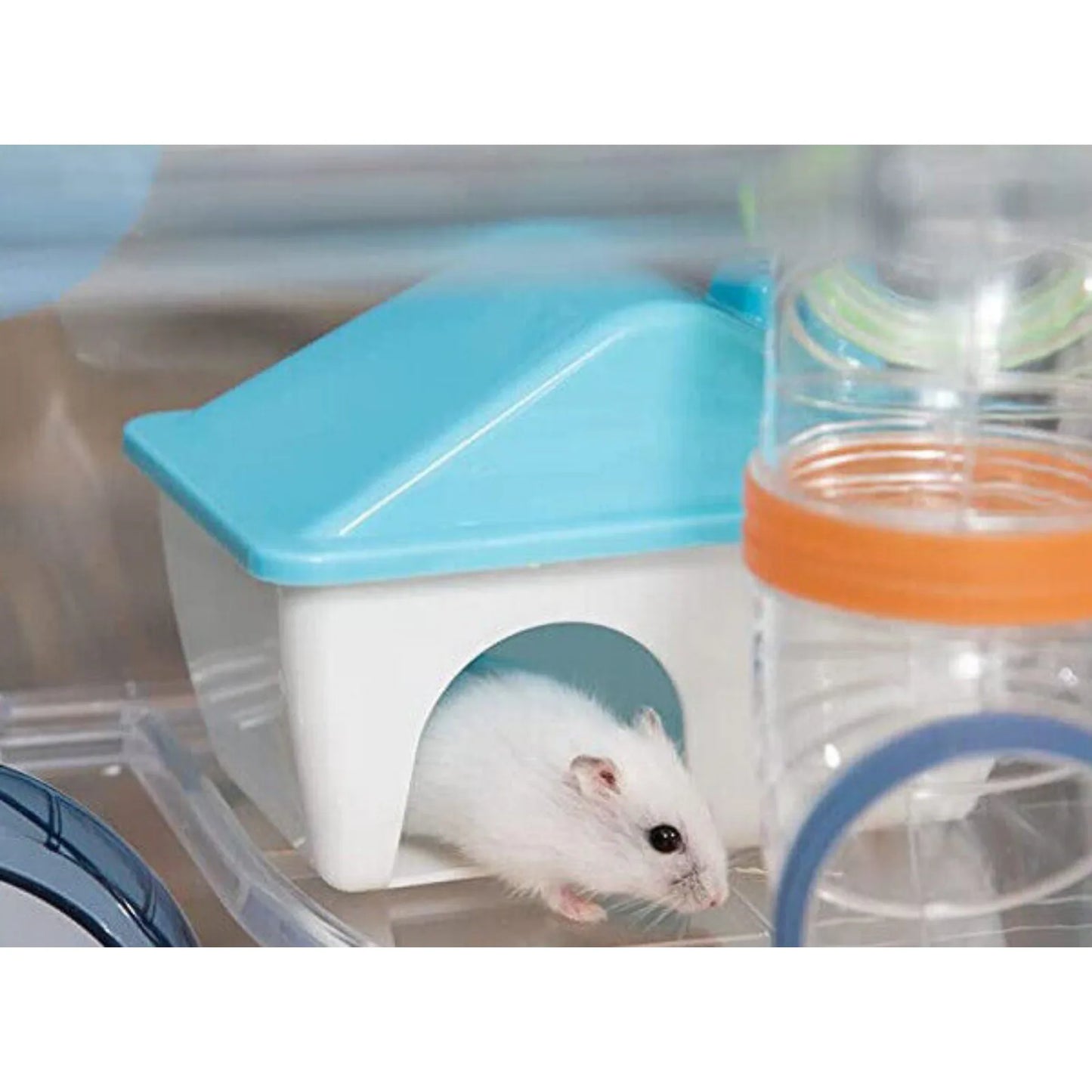 Deluxe 2-Floor Acrylic Hamster Palace Mouse Habitat Rat Home Gerbie Cage